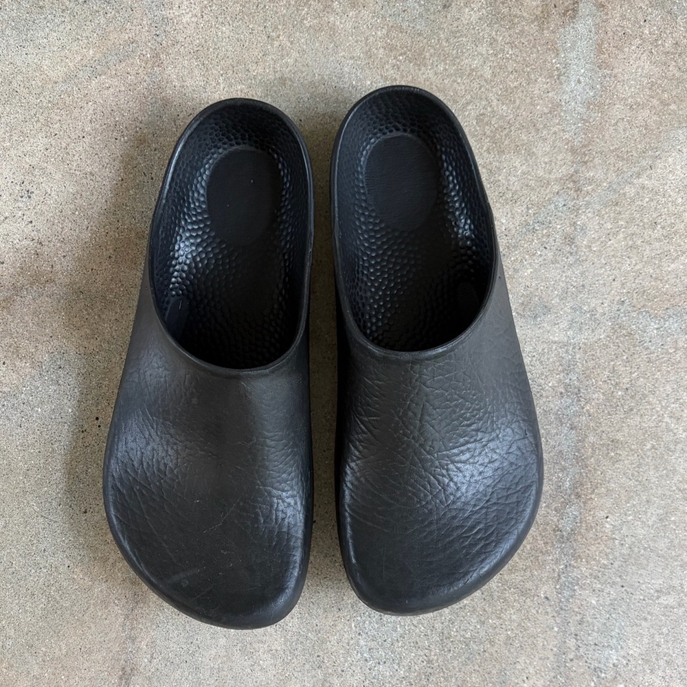 Vintage Birkenstock Black Rubber Clogs